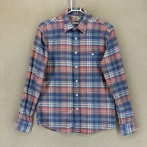 Faherty Brand Mens S Plaid Flannel Shirt Organic‎ Cotton Long Sleeve Button Down
